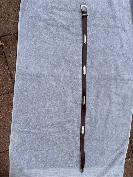 Brighton Brown Leather Belt with Silver Buckle